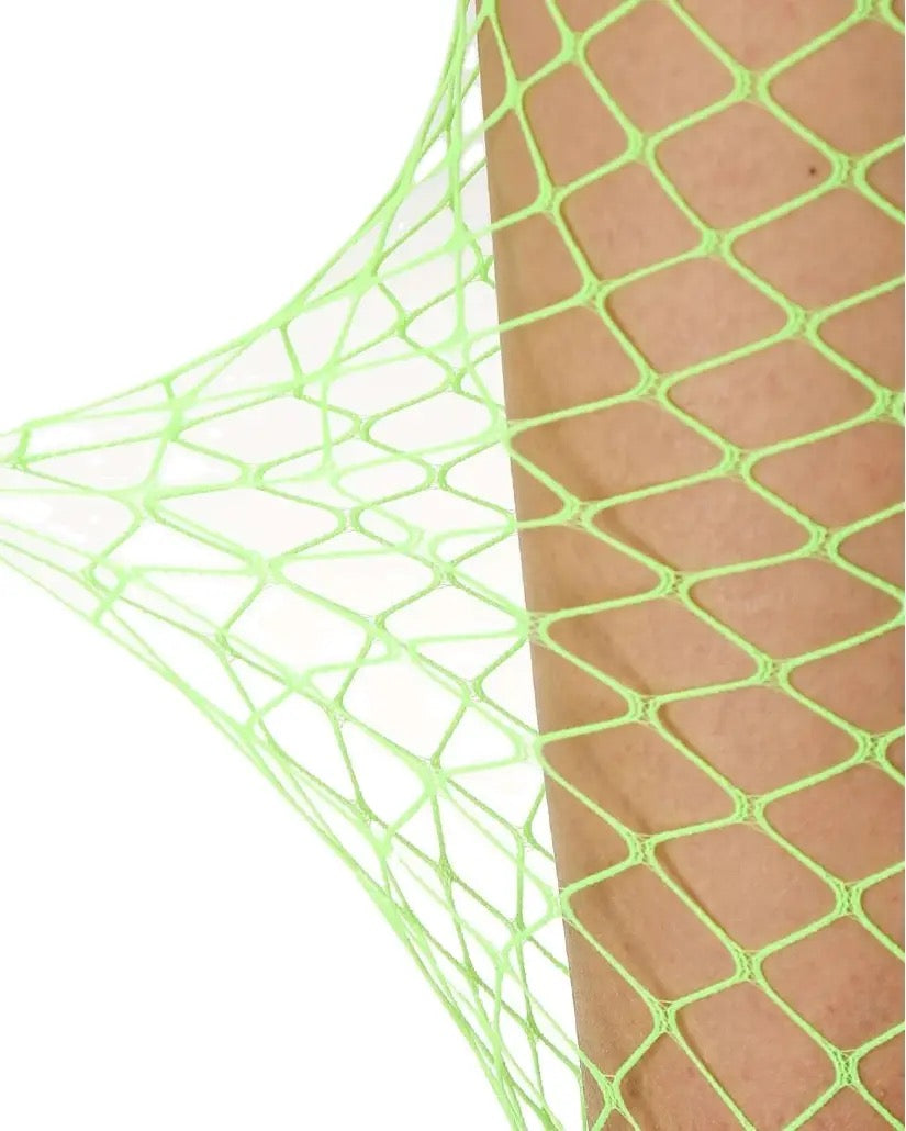 Neon Green Fishnets