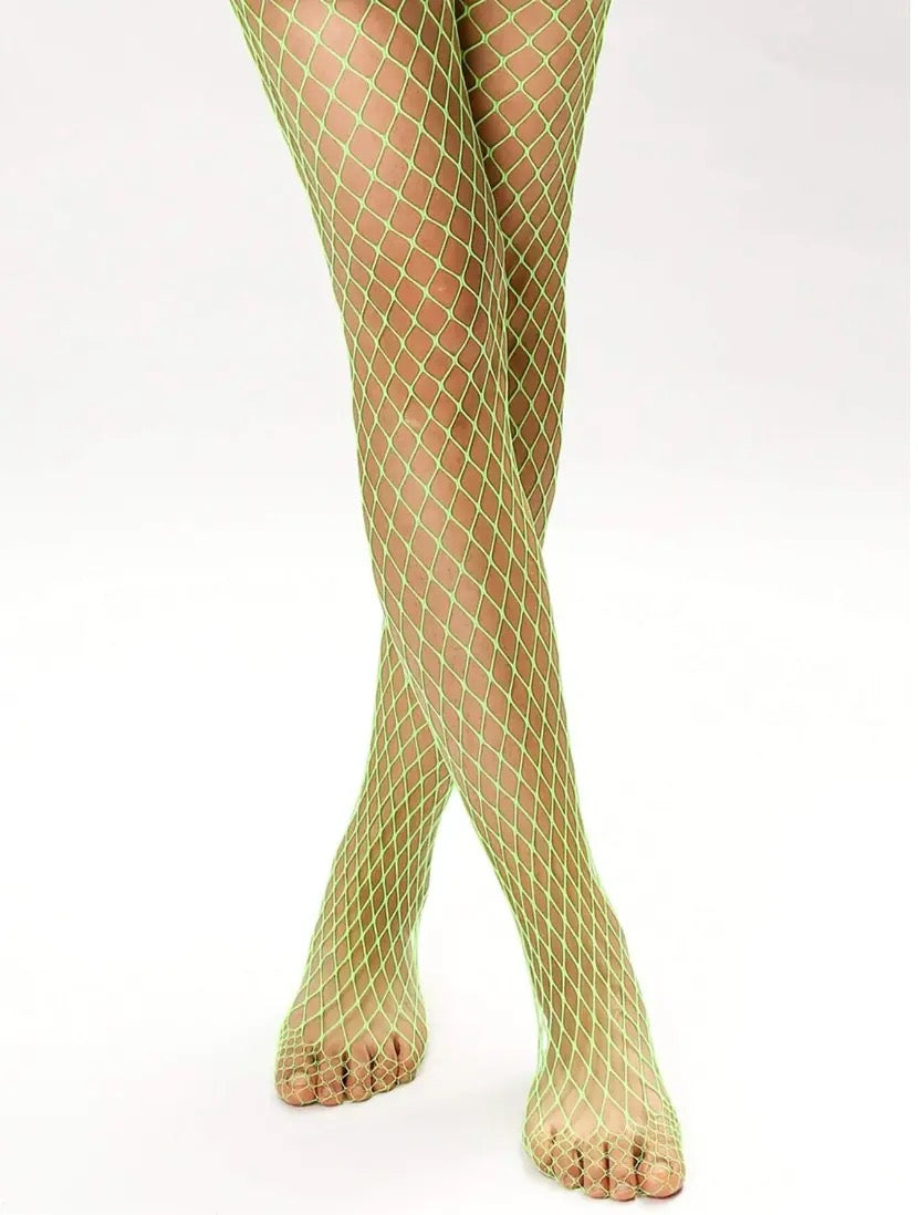 Neon Green Fishnets