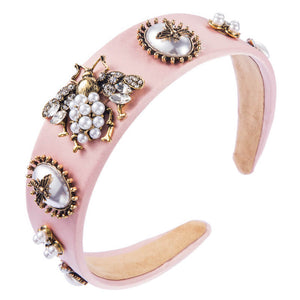 Open image in slideshow, Bee Rhinestones Pearl Headband
