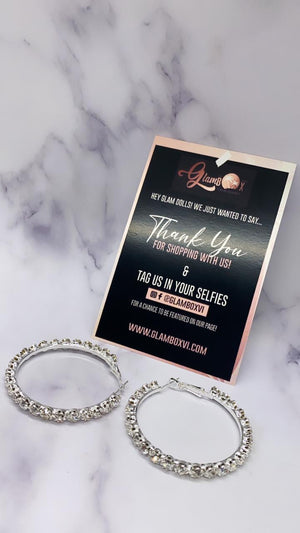 Open image in slideshow, Glam Life Hoop Earrings
