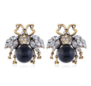 Open image in slideshow, Studded Ladybug Earrings
